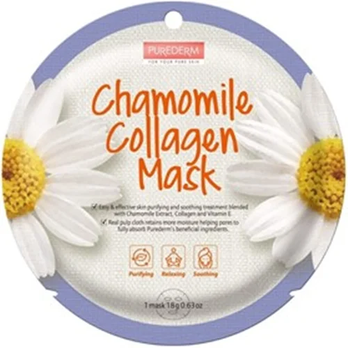 ماسک ورقه ای صورت بابونه و کلاژن پیوردرم Purederm Chamomile Collagen