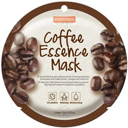 ماسک ورقه ای صورت قهوه ماسک ورقه ای صورت قهوه پیوردرم Purederm Coffee Essence Purederm Coffee Essence