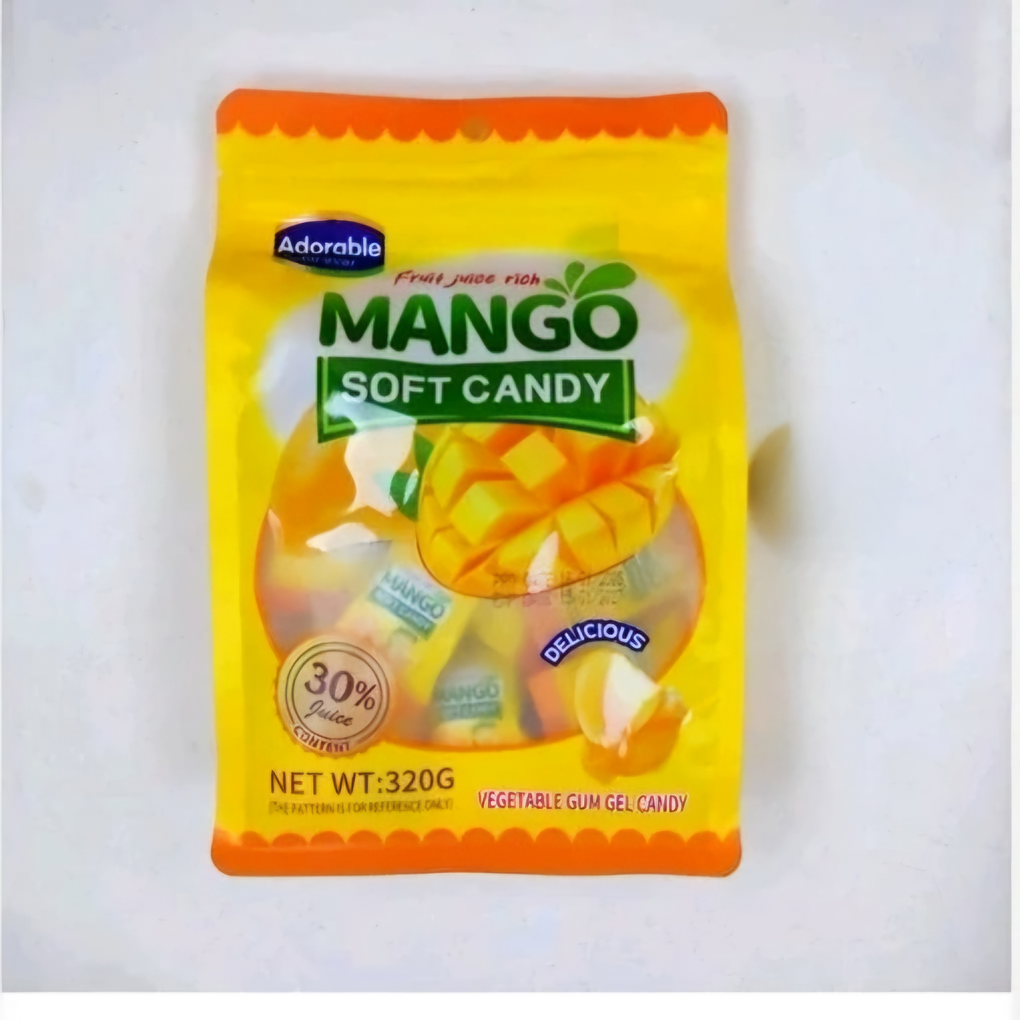 تافی سافت کندی soft candy با طعم انبه MANGO وزن ۳۲۰ گرمی