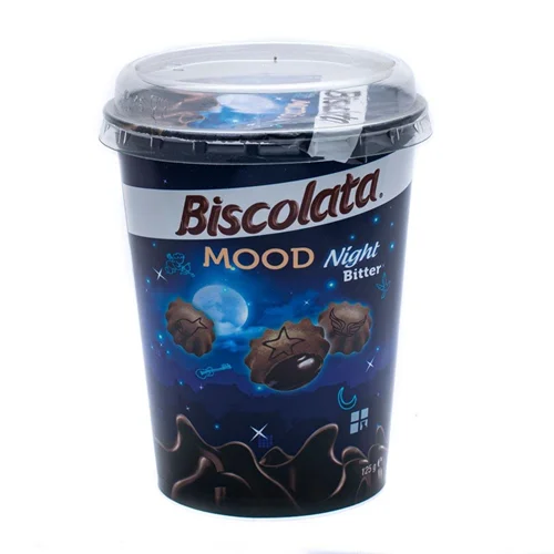 بیسکولاتا لیوانی شکلات تلخ Biscolata