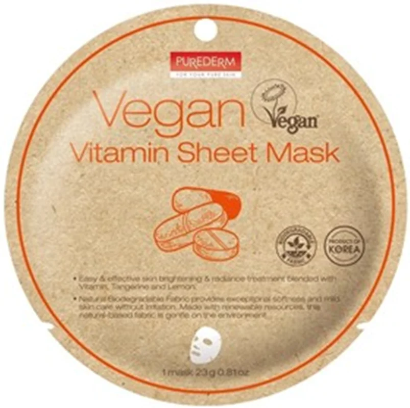 ماسک ورقه ای وگن ویتامین پیوردرم Purederm Vegan Vitamin