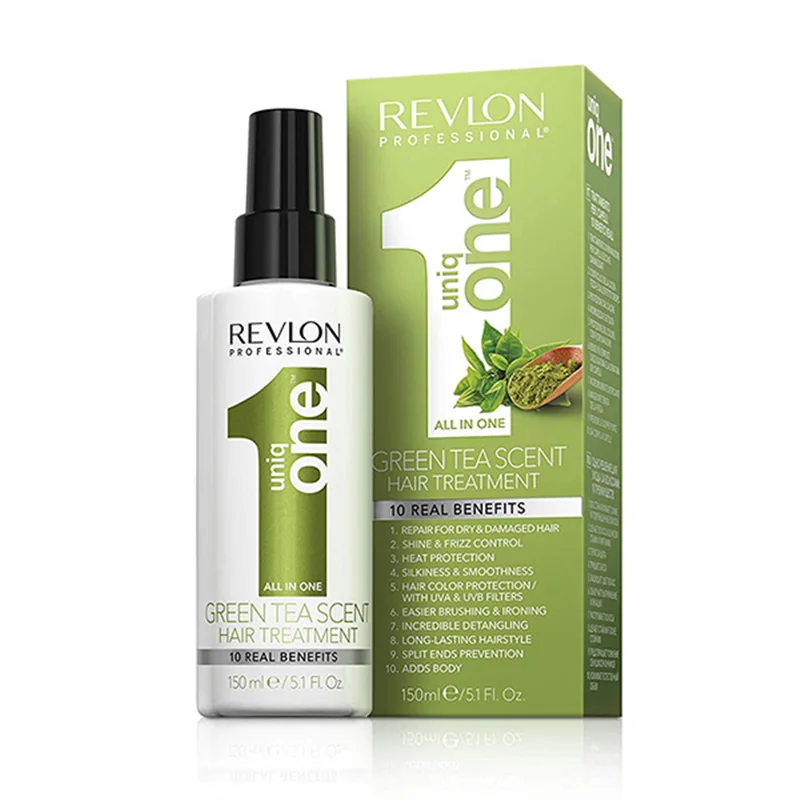 اسپری موی رولون اصل ۱۰ کاره یونیک وان چای سبز ۱۵۰ میل | Revlon Uniq One Green Tea All In One Hair Treatment