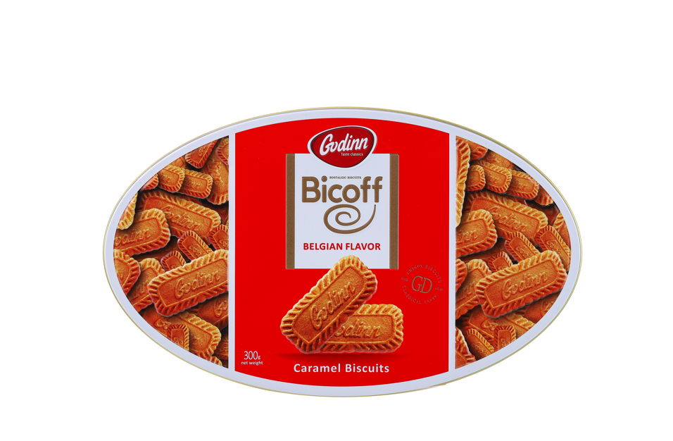 بسکویت جعبه فلزی GODINN BICOFF CARMEL _