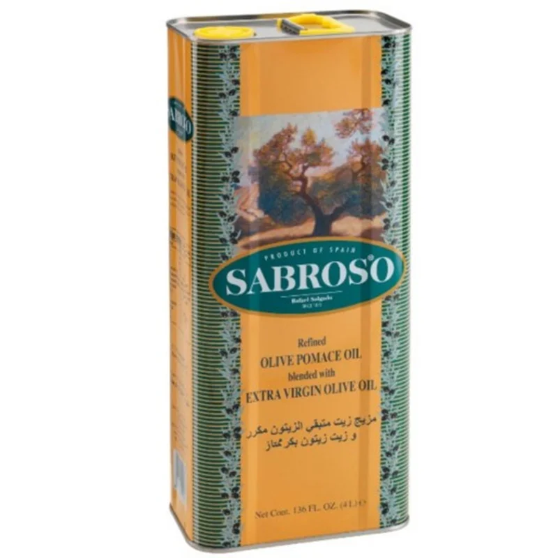 روغن زیتون سابروسو SABROSO بدون بو ۴ لیتری قوطی