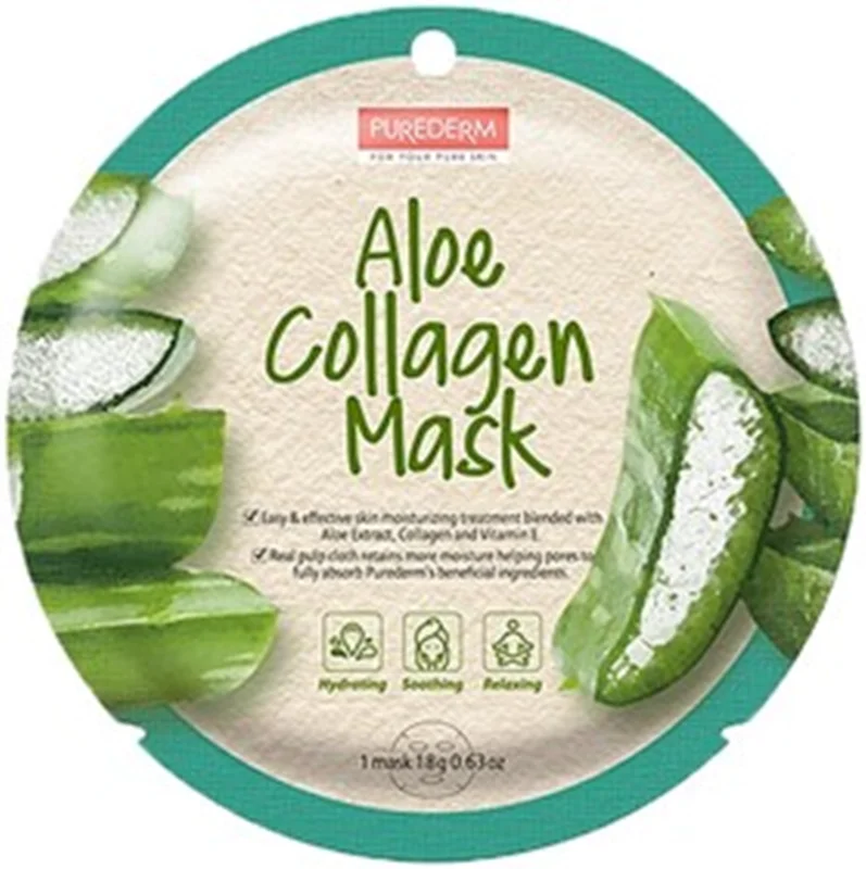 ماسک ورقه ای صورت آلوئه ورا و کلاژن پیوردرم Purederm Aloe Collagen