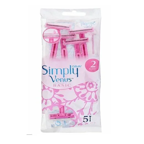 تیغ اصلاح ژیلت ونوس صورتی _ Simply Venus Basic 2 Blades
