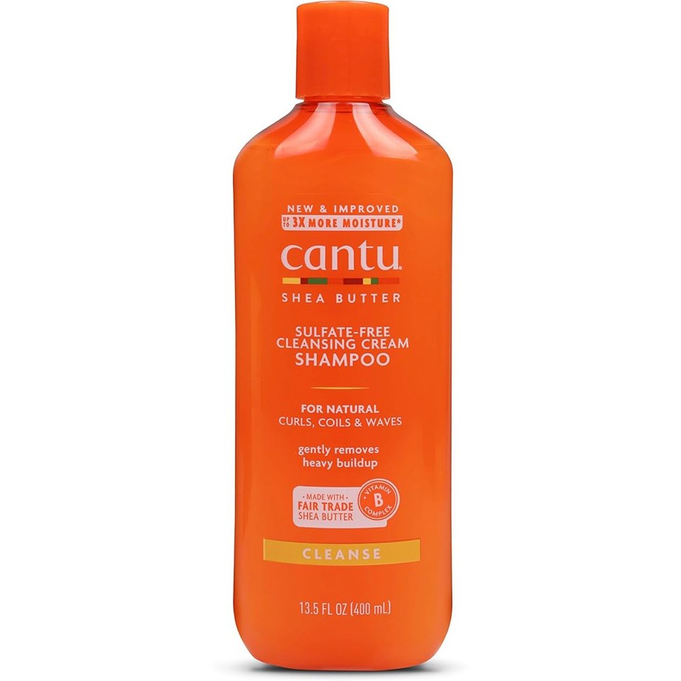 شامپو بدون سولفات موی فر کنتو مدل شی باتر Cantu Sulfate- Free Cleansing Cream Shampoo حجم 400 میلی لیتر