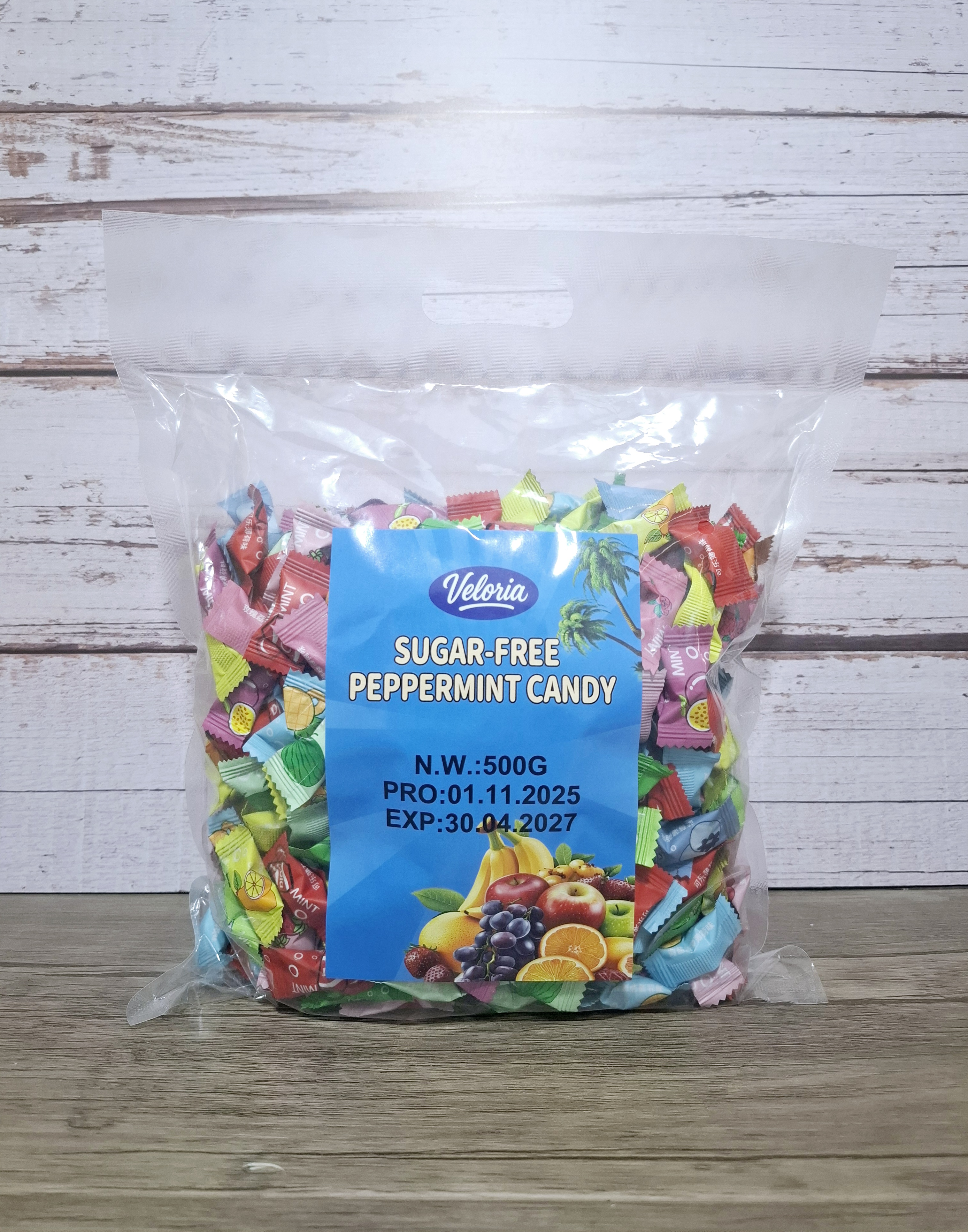 آبنبات میوه ای خنک ویتامین سی میکس _ بسته 500 گرمی _