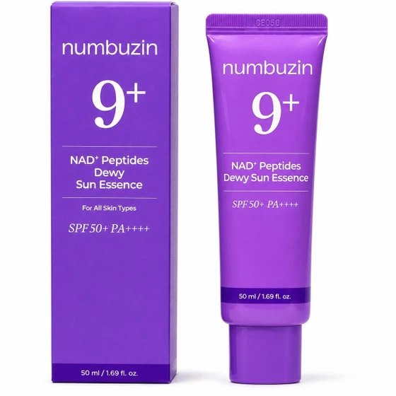 ضدآفتاب نامبوزین شماره ۹ پلاس مدل NAD+ Peptides Dewy Sun Essence | محافظت قوی با SPF50+ PA++++