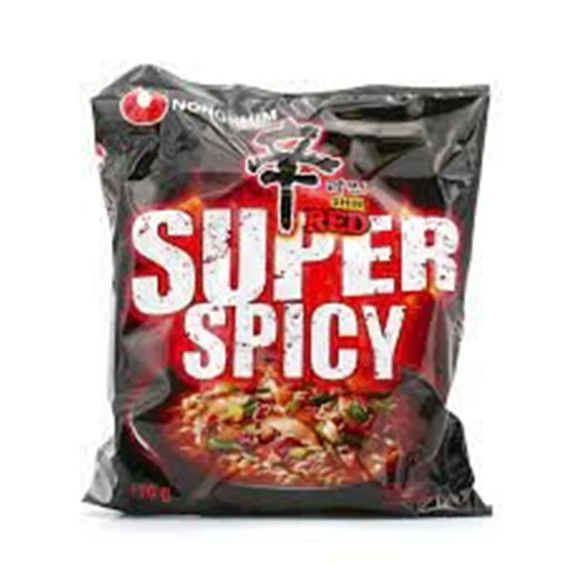 نودل کره ای تند سوپر اسپایسی نونگشیم Super Spicy Shin Red بسته ۵ عددی