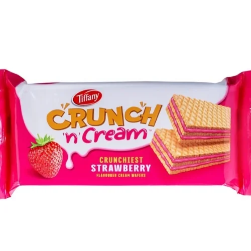 ویفر تیفانی کرانچ کرمدار توت فرنگی _ 135 گرم