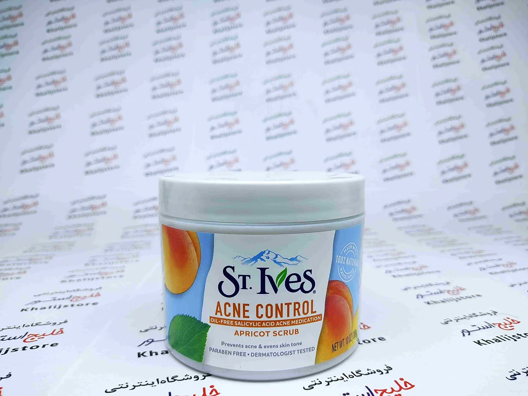 اسکراب کاسه ای صورت زردآلو سینت ایوز St. Ives مدل Acne Control