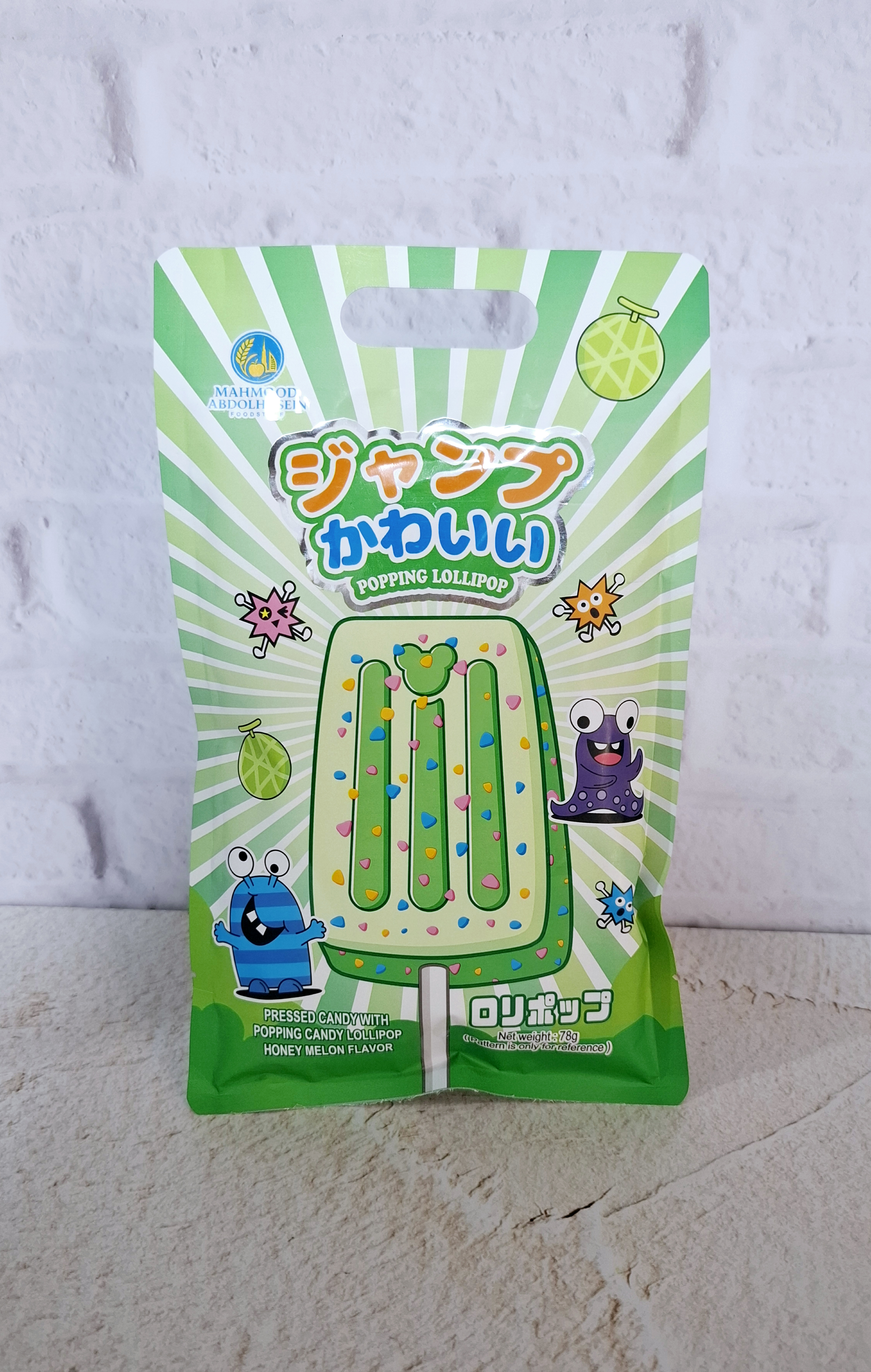 بستنی خشک با طعم طالبی _ 10 عددی _POPPING LOLLIPOP