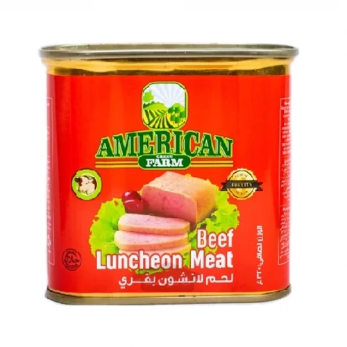 کنسرو گوشت 320 گرم امریکن فارم – American farm Beef flavour Luncheon meat