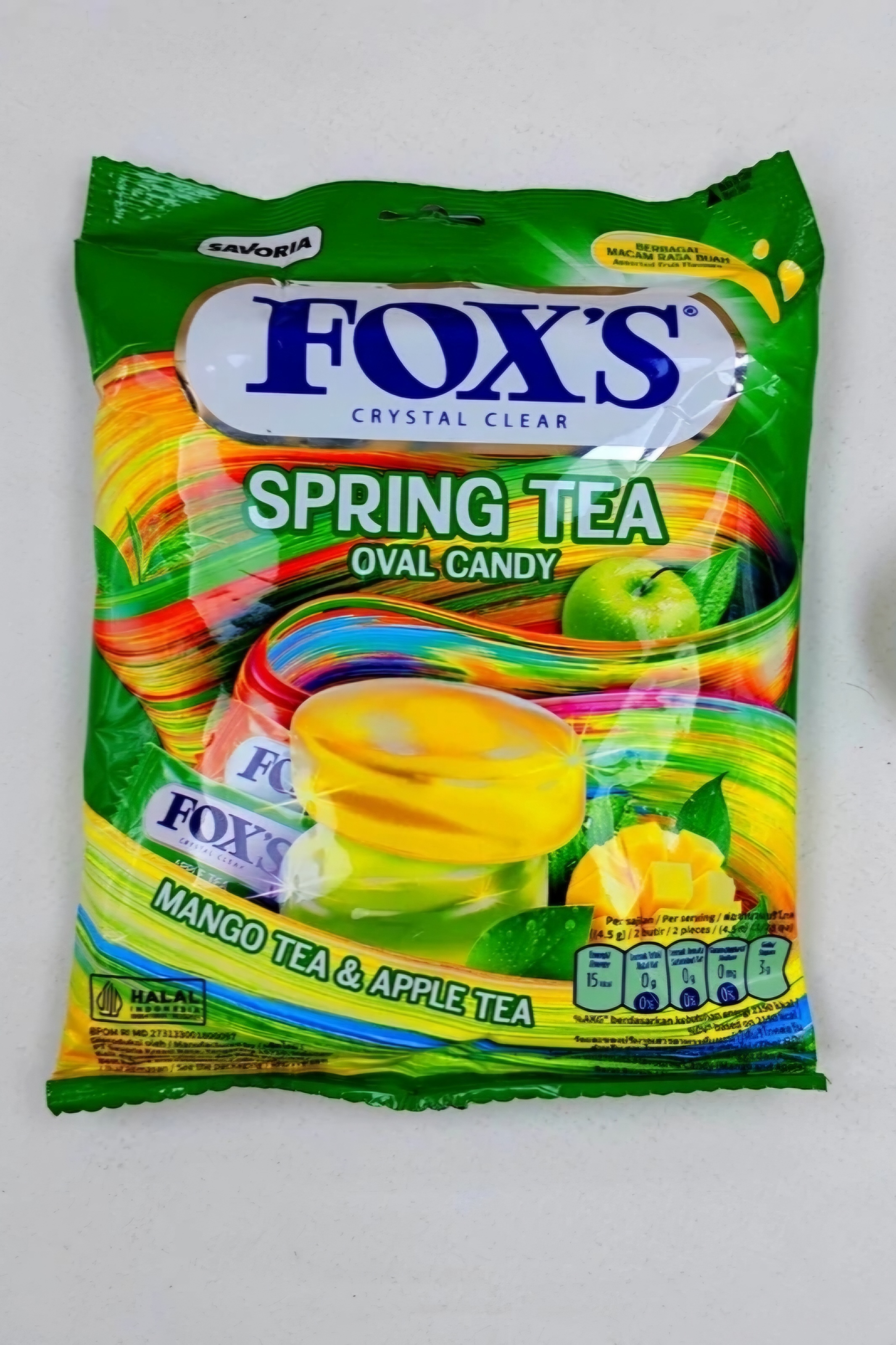 آبنبات میوه ای مدل اسپرینگ تی  _  125گرمی FOX'S