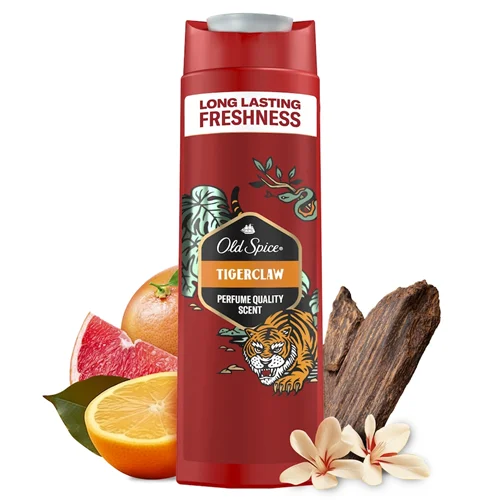 شامپو سر و بدن و صورت الد اسپایس مدل  old Spice tigerclaw _ حجم 400 میل