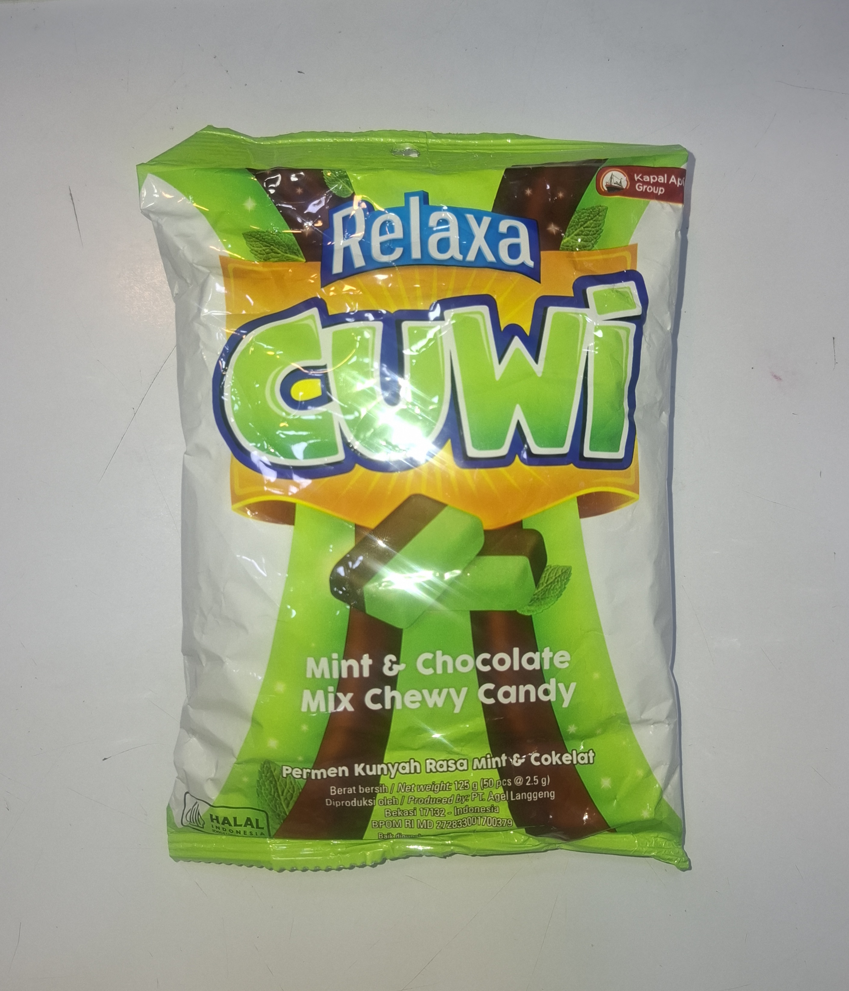 تافی جویدنی شکلات و نعنا _ 125 گرم_ Relaxa Cuwi