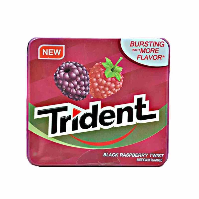 آدامس جعبه فلزی تمشک تریدنت Trident مدل Black Raspberry