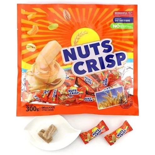غلات آجیلی بادام زمینی  مدل nuts crisp وزن 300 گرم (اورجینال)
