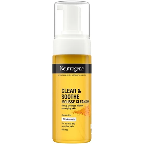 فوم شستشو صورت نوتروژینا مناسب پوست چرب و مستعد جوش حاوی عصاره زردچوبه