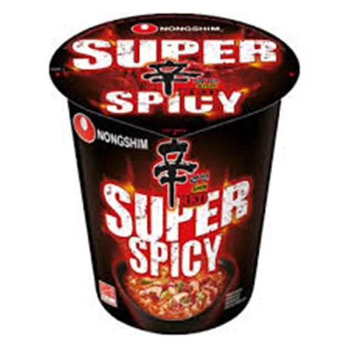 نودل کره ای لیوانی تند سوپر اسپایسی نونگشیم Super Spicy Shin Red