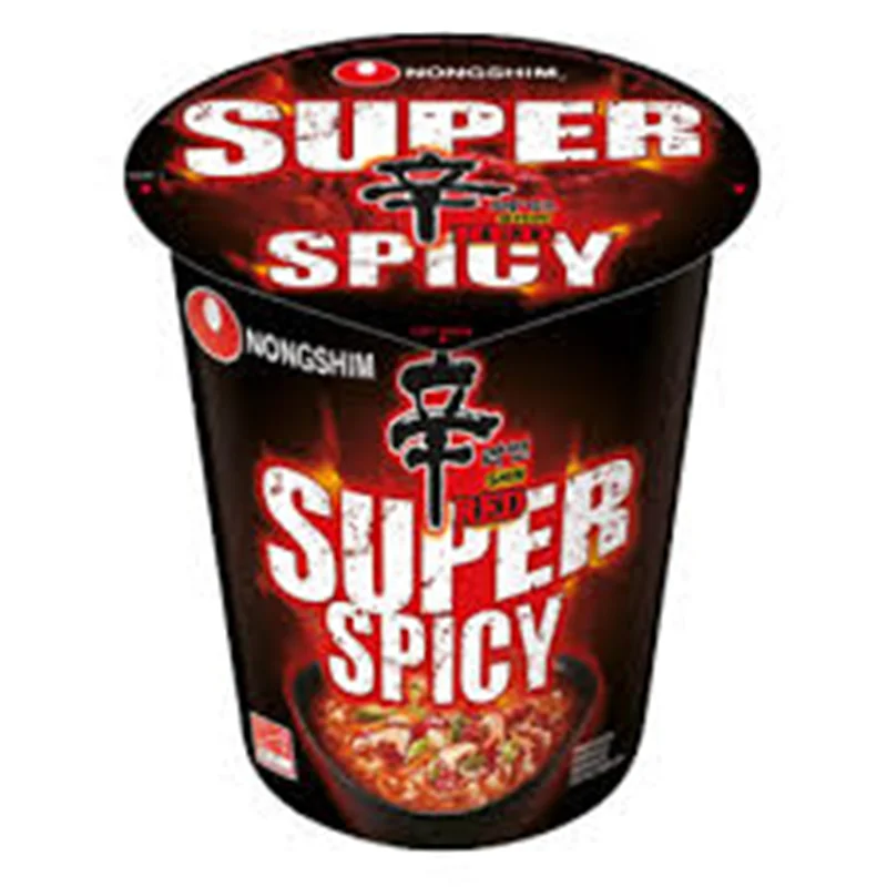 نودل کره ای لیوانی تند سوپر اسپایسی نونگشیم Super Spicy Shin Red