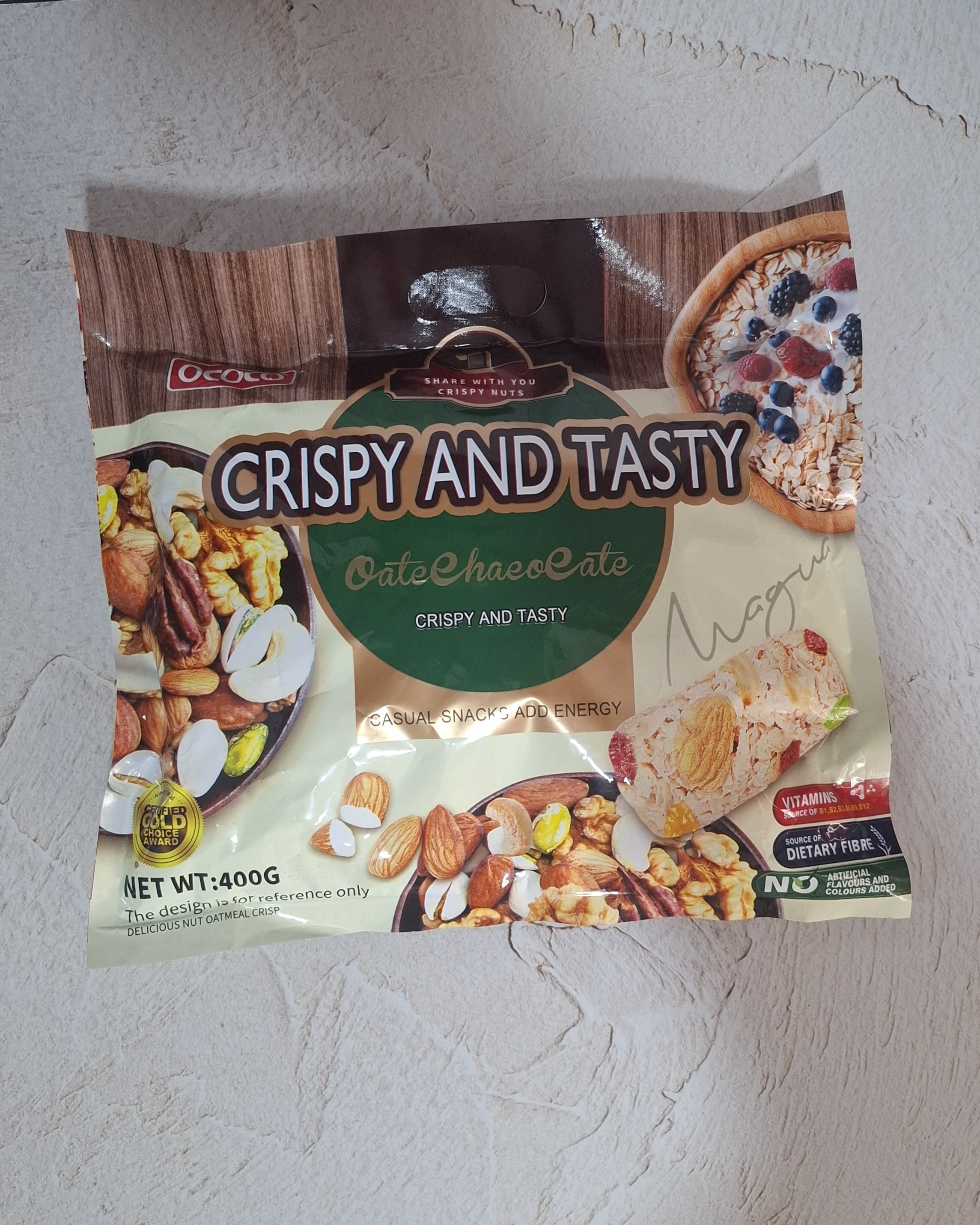 غلات و انرژی بار 400 گرم _ CRISPY AND TASTY