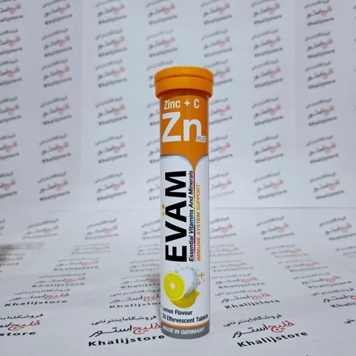 قرص جوشان ایوام زینک به همراه ویتامین سی Evam
