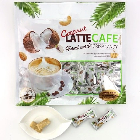 غلات آجیلی نارگیلی یینگ پی yingpai مدل کافه لته Latte Cafe وزن 300 گرم