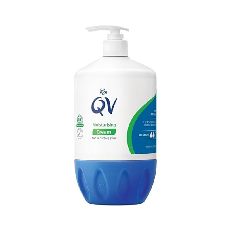 کرم آبرسان و مرطوب کننده مویسترایزینگ پوست حساس کیووی QV حجم ۵۰۰ گرم